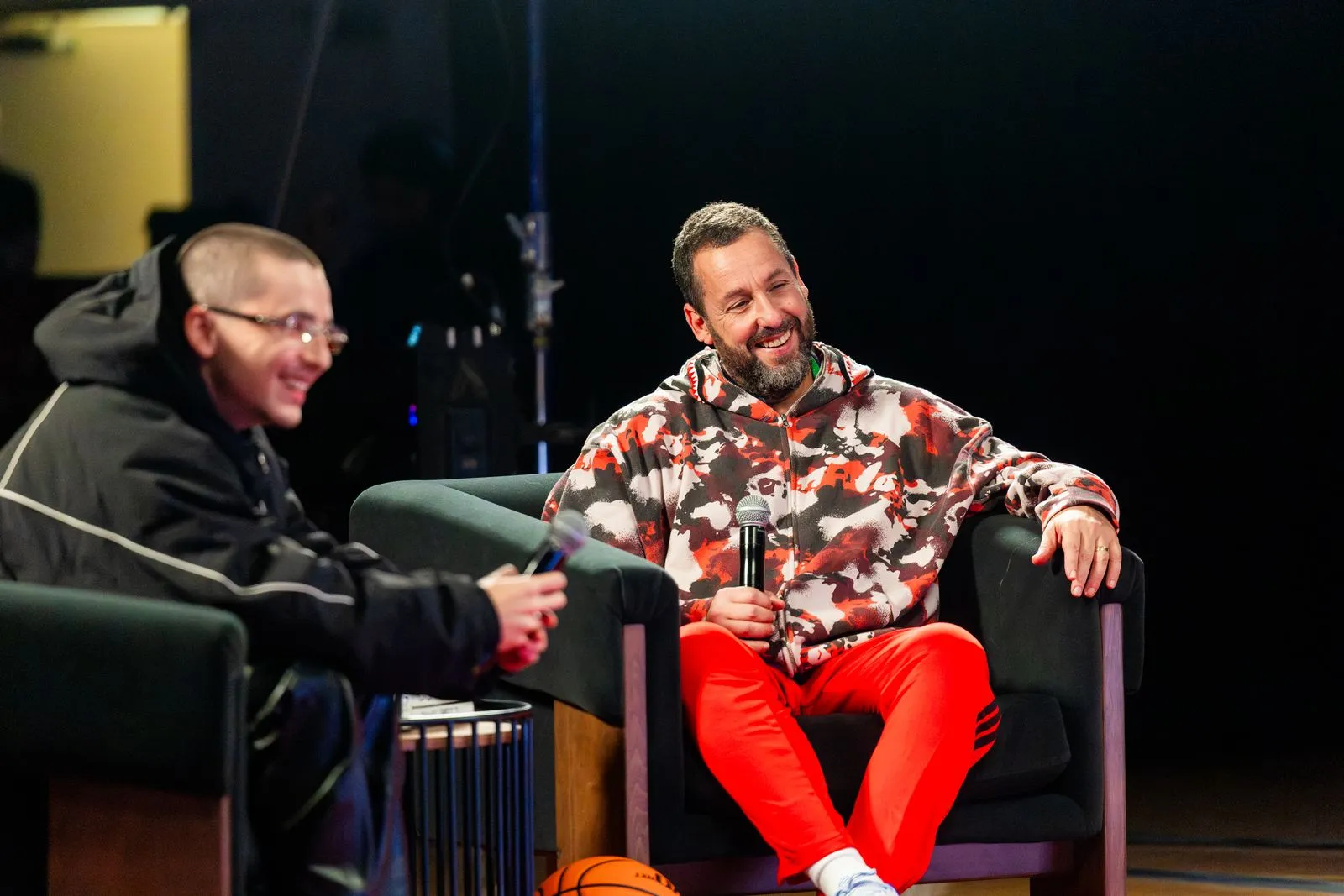 Timoth&eacute;e Chalamet and Adam Sandler Unite for 'Vanity Fair' Scene Selection  Live | Vanity Fair