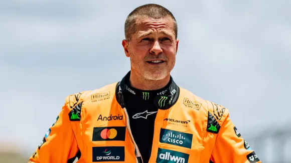 Brad Pitt Drives 2023 McLaren F1 Car